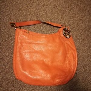 Michael Kors Orange faux leather handbag